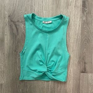 zara halter neck with tie